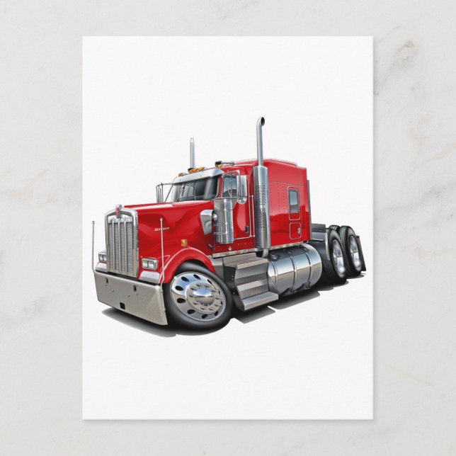 Carte Postale Kenworth w900 Camion rouge (Devant)