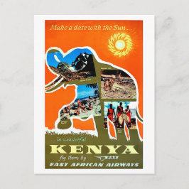 Carte Postale Kenya, Afrique, faire un rendez-vous avec le solei