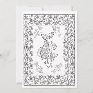 Carte postale kenyane à colorier – Proverbe Kanga