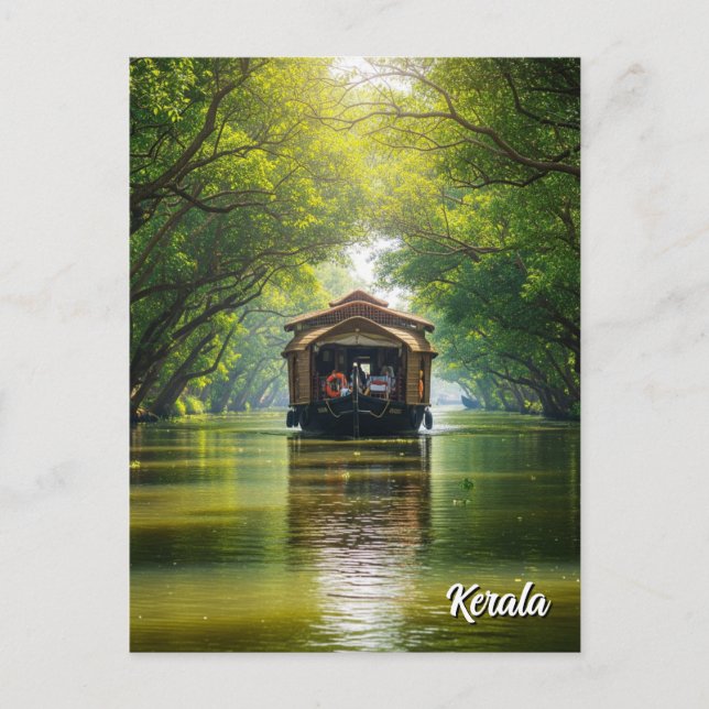 Carte Postale Kerala Houseboat Inde (Devant)
