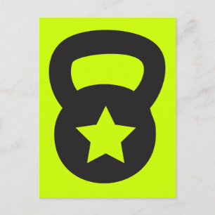 Carte Postale Kettlebell Avec Une Étoile Vide