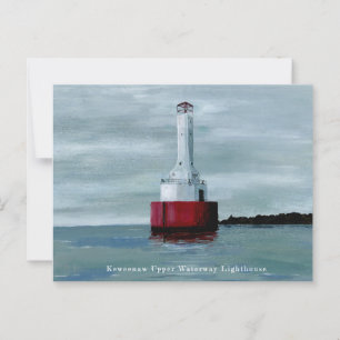 Carte Postale Keweenaw Waterway Upper Michigan UP phare