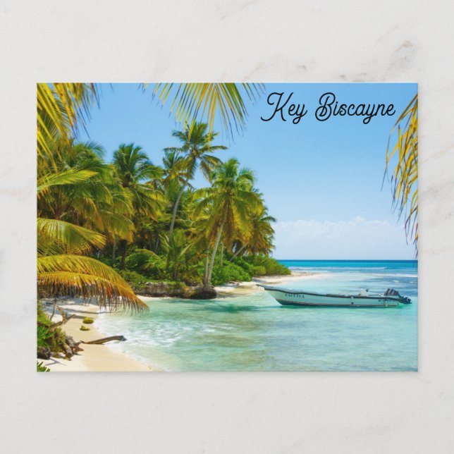 Carte Postale Key Biscayne Florida Tropical Beach Travel Photo (Devant)