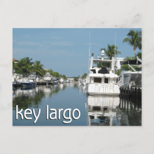 Carte Postale Key Largo scène avec bateaux