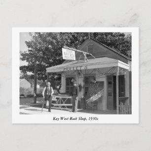 Carte Postale Key West Bait Shop, années 30