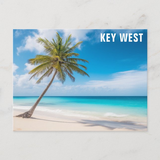 Carte Postale Key West Florida Beach Ocean Palm Tree Travel (Devant)