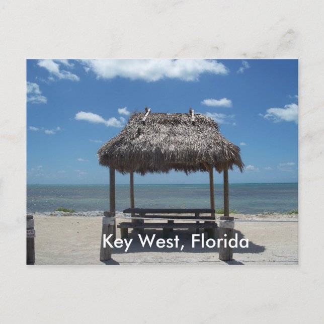 Carte postale Key West Florida Tiki Hut Ocean View (Devant)
