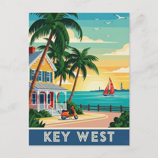 Carte Postale Key West Florida Travel (Devant)