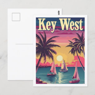 Carte Postale Key West Florida USA Vintage célèbre Travel Place