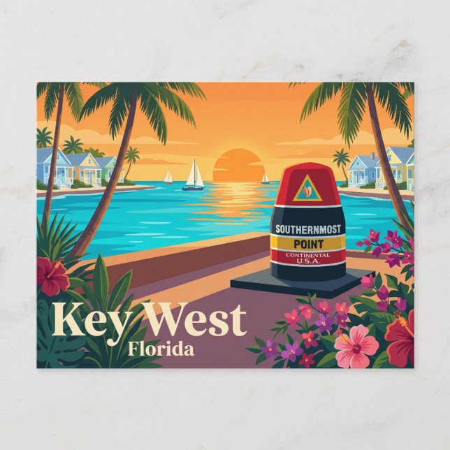 Carte Postale Key West Floride (Devant)