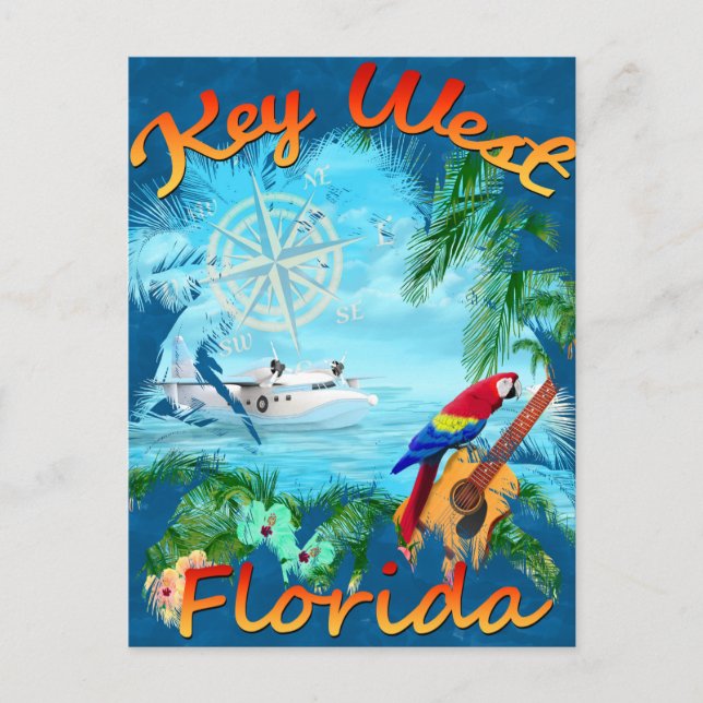 Carte Postale Key West Trop Rock Music (Devant)