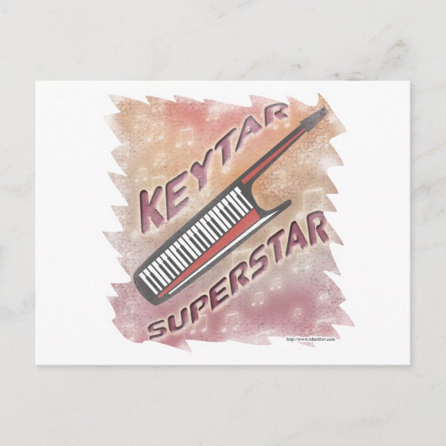 Carte Postale Keytar Superstar (Devant)