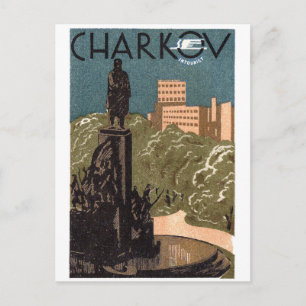 Carte Postale Kharkov ville, Ukraine, voyage vintage
