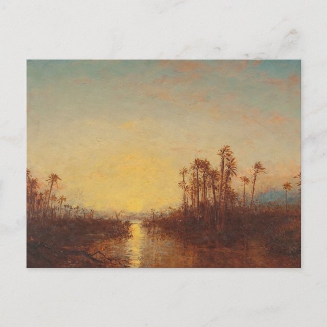 Carte Postale Khartoum, Coucher De Soleil - Félix Ziem (Devant)