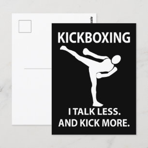 Carte Postale Kickboxing Fighter Kickboxer Kickboxer