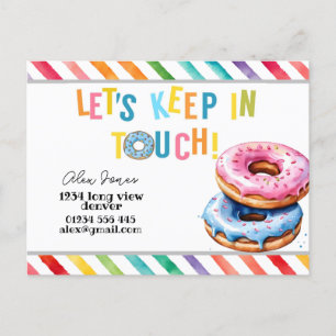 Carte Postale KIds restez en contact KIT Carré Sticker Favoriser