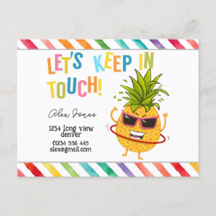 Carte Postale KIds restez en contact KIT Carré Sticker Favoriser