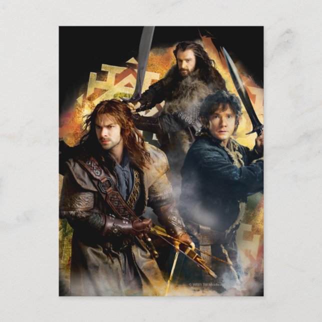 Carte Postale Kili, BILBO BAGGINS™ & THORIN OAKENSHIELD™ Art (Devant)