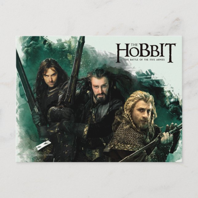 Carte Postale Kili, THORIN OAKENSHIELD™, & Fili Graphic (Devant)