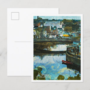 Carte Postale Kilkenny Irlande Oil Paint City Paysage