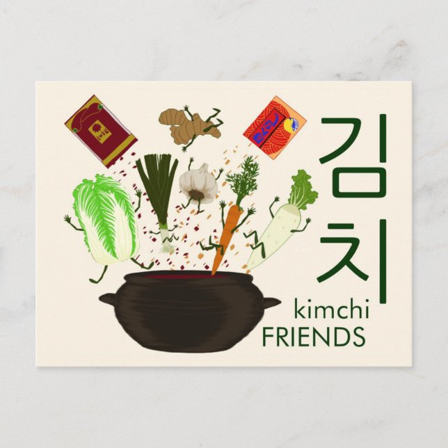 Carte postale Kimchi Friends (Devant)