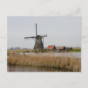 Carte Postale Kinderdijk Windmill Hollande
