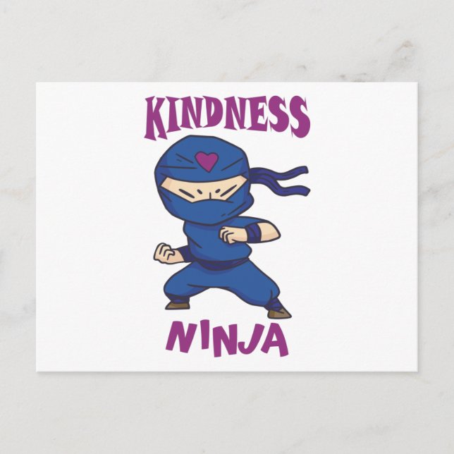 Carte Postale Kindness Ninja (Devant)