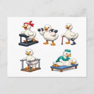 Carte Postale Kinésithérapie Silly Goose , Kinésithérapeute 