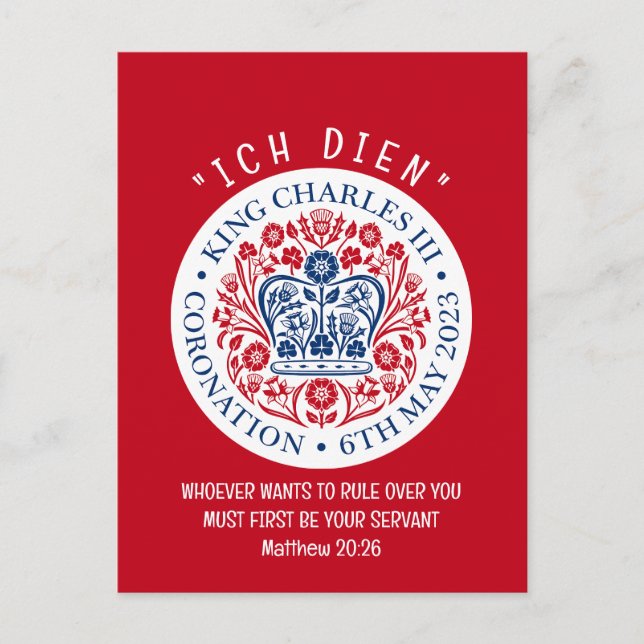 Carte Postale KING CHARLES III Coronation (Devant)