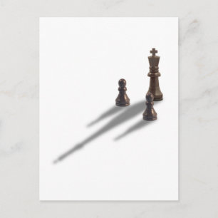 Carte Postale King et deux pions
