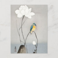 Kingfisher avec Lotus Flower par Ohara Koson