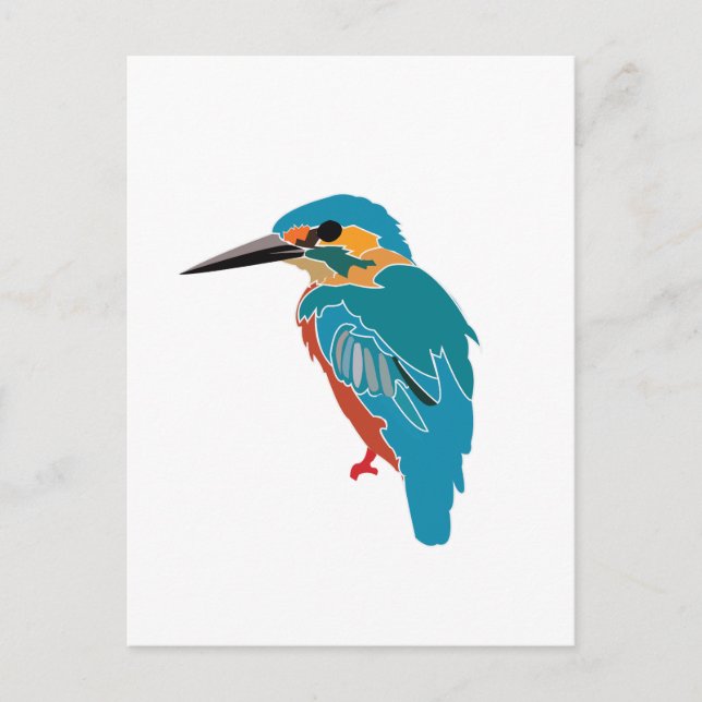 Carte Postale Kingfisher Bird Art (Devant)