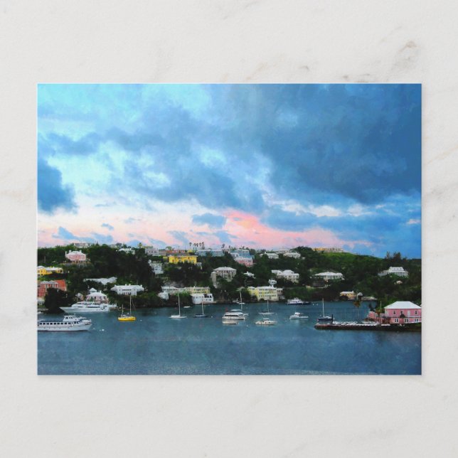 Carte Postale King's Wharf Bermuda Harbour Sunrise (Devant)