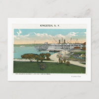 Kingston Point Vue de Hendrick Hudson Steamer