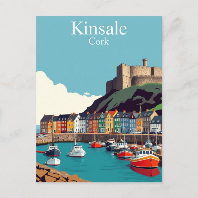 Carte Postale Kinsale Cork Irlande Village côtier irlandais (Devant)