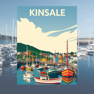 Carte Postale Kinsale Cork Irlande Voyage Vintage