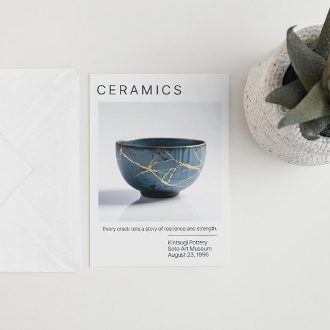 Carte postale Kintsugi Pottery (Créateur téléchargé)