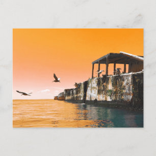 Carte Postale kiptopeke bateaux en béton et briques dreamdaze