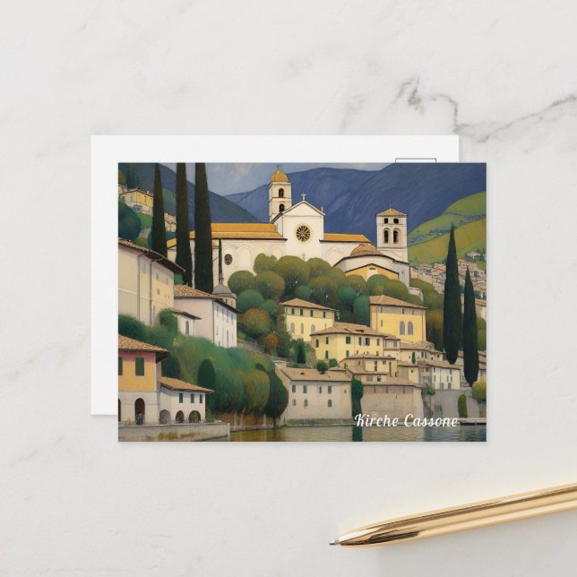 Carte Postale Kirche Cassone Gustav Klimt Peindre Serene (Devant/Arrière en situation)