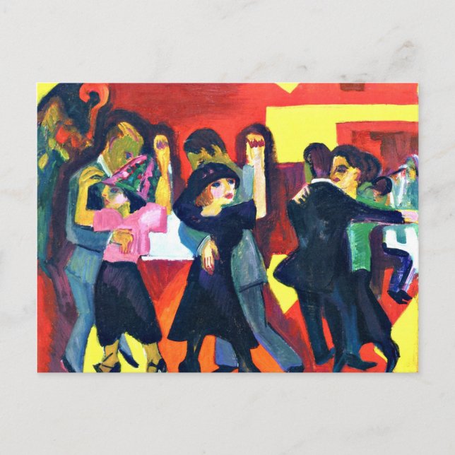 Carte Postale Kirchner - Thé de tango; peinture d'Ernst Kirchner (Devant)
