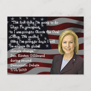 Carte Postale Kirsten Gillibrand cite le Débat démocrate