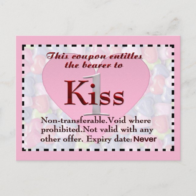 Carte postale Kiss Coupon (Devant)