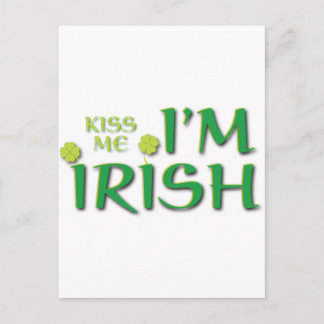 Carte Postale Kiss Me Im Irish