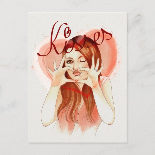 Carte postale Kisses (Devant)