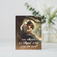 Kissing Cowboy et Cowgirl Sauvez la date