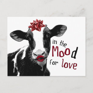 Carte Postale Kissy Lips Cow in the MOOd for Love