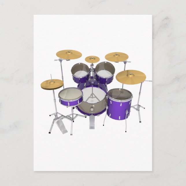 Carte Postale Kit de tambour pourpre : (Devant)