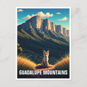 Carte Postale Kit Fox dans le parc national des Monts Guadalupe