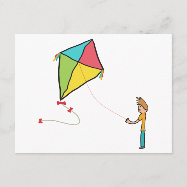 Carte Postale Kite Flying (Devant)