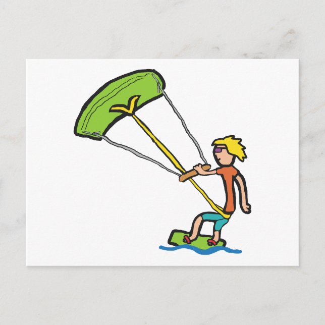Carte Postale Kiteboard (Devant)